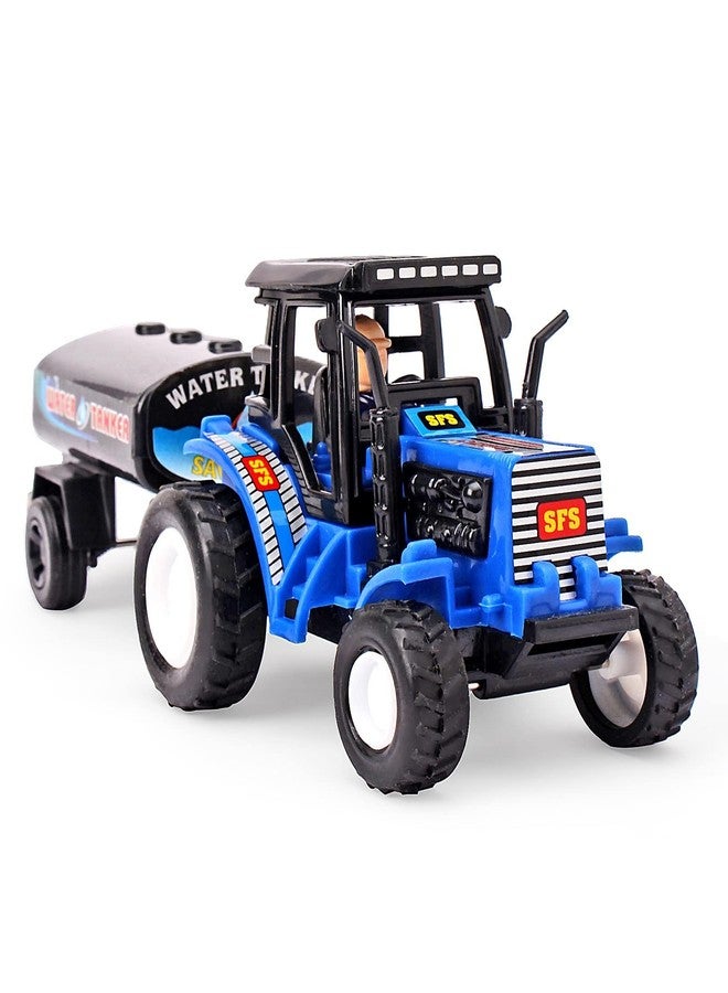 Shinsei Tractor Water Tanker Maintenance Free Pullback Spring Action Race Toy Gift for Boys 3+ Years. Strong ABS Plastic, NO Sharp Edges, BIS Certified. Pack of 1, Color Blue - Image 1